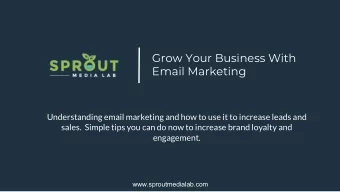 Grow Your Business With  Email Marketing  Understanding email marketing and how to use it to