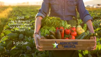 2018  Ag Is America  Communications  and Marketing  Project  Q1: Healthy Plate and Water Calls to