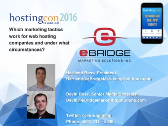 companies and under what  circumstances?  Hartland Ross, President