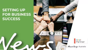 SETTING UP  FOR BUSINESS  SUCCESS  Lets Discuss all things.  Google!  Agenda for today  Micro