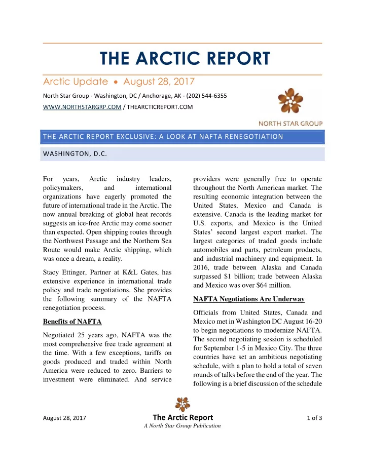 the arctic report