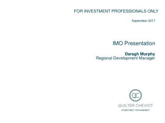 Financial advisers name &amp;  company name  Quilter Cheviot - Who We Are  We are part of Old