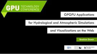 GPGPU Applications  for Hydrological and Atmospheric Simulations  and Visualizations on the Web