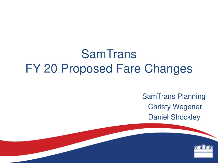 fy 20 proposed fare changes