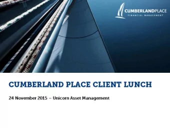 Cumberland Place  sustainable long term returns 24 th November 2015  investment style