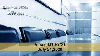 July 21,2020  1  Disclaimer  This presentation may include statements that are not historical in