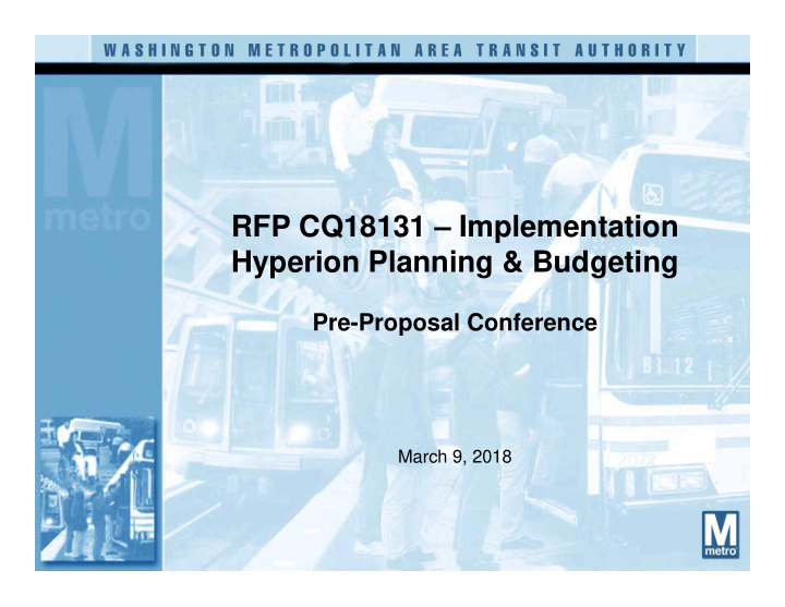 rfp cq18131 implementation hyperion planning budgeting