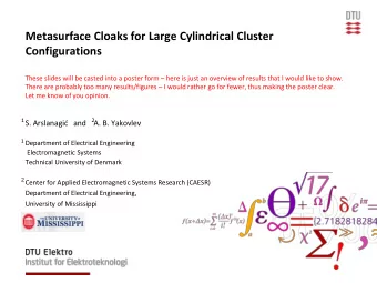 Configurations These slides will be casted into a poster form  here is just an overview of