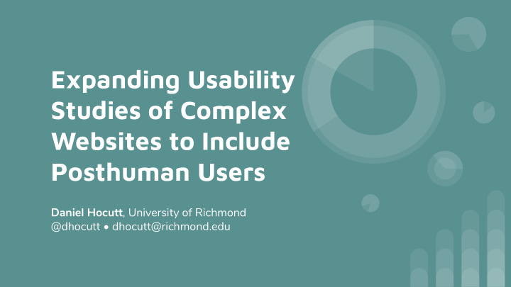 expanding usability studies of complex websites to