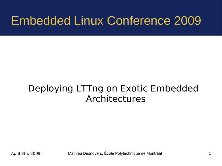 embedded linux conference 2009