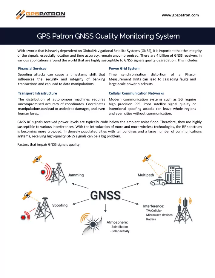 gps patron gnss quali lity monit itorin ing system