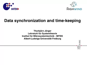 Data synchronization and time-keeping  Thorbjrn Jrger  Lehrstuhl fr Systemtheorie  Institut