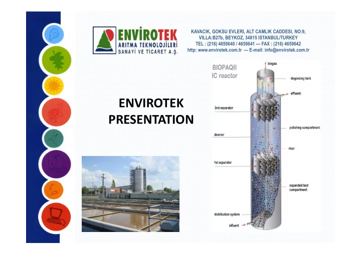 envirotek presentation envirotek s a full service