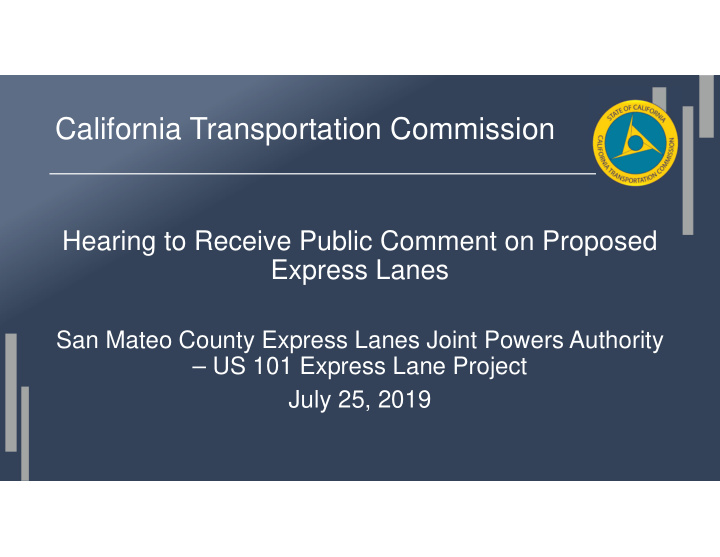 california transportation commission