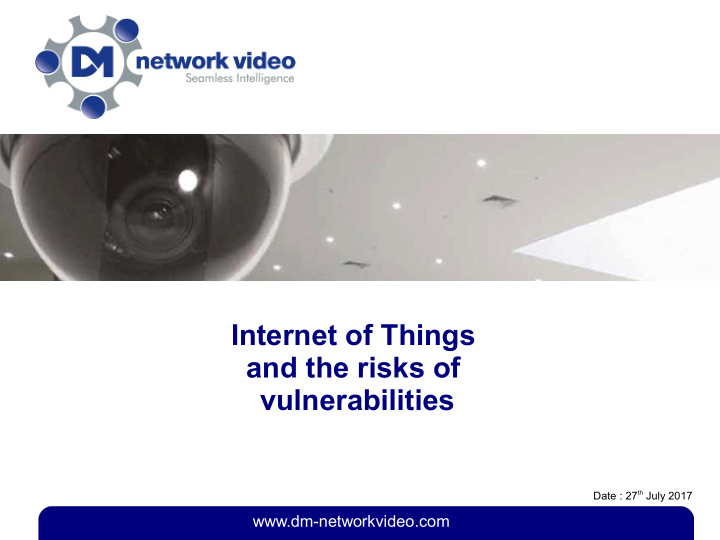 internet of things and the risks of vulnerabilities