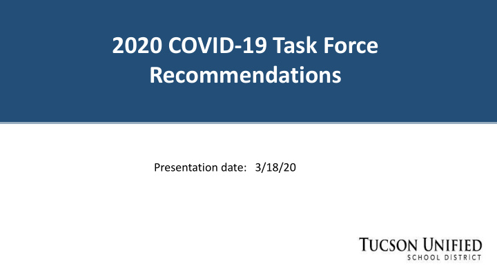 2020 covid 19 task force