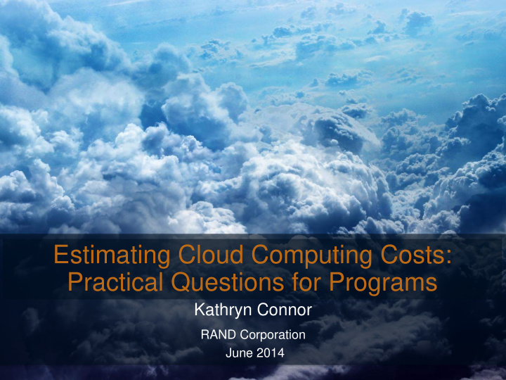 estimating cloud computing costs practical questions for