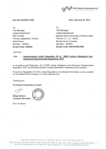 ilr Mls tMat@Watkn Ltd aattans Frecht Slalons 3 Erii Ie.lllr.r/..] Date: February 07, 20'19 Ref: