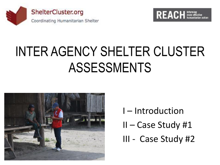 inter agency shelter cluster assessments