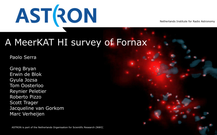 a meerkat hi survey of fornax