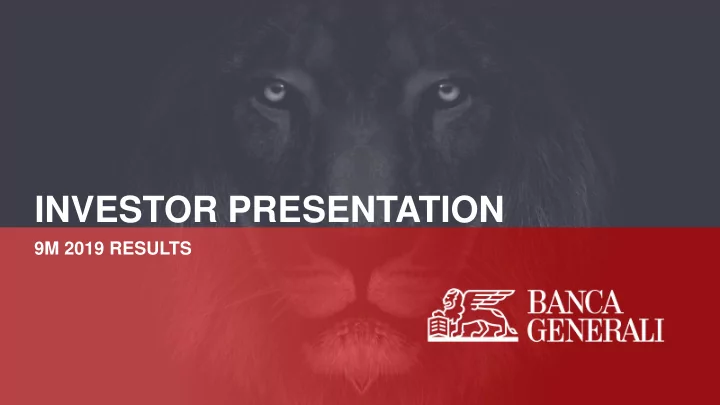 investor presentation