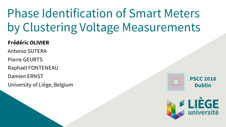 phase identification of smart meters by clustering