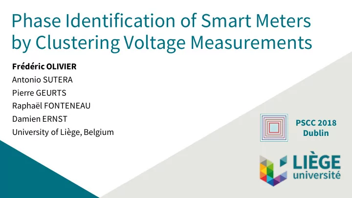 phase identification of smart meters by clustering