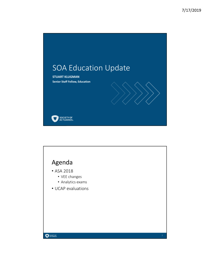 soa education update