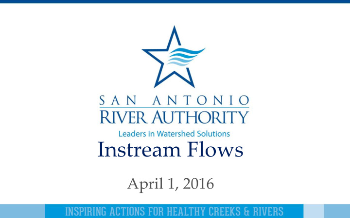 instream flows