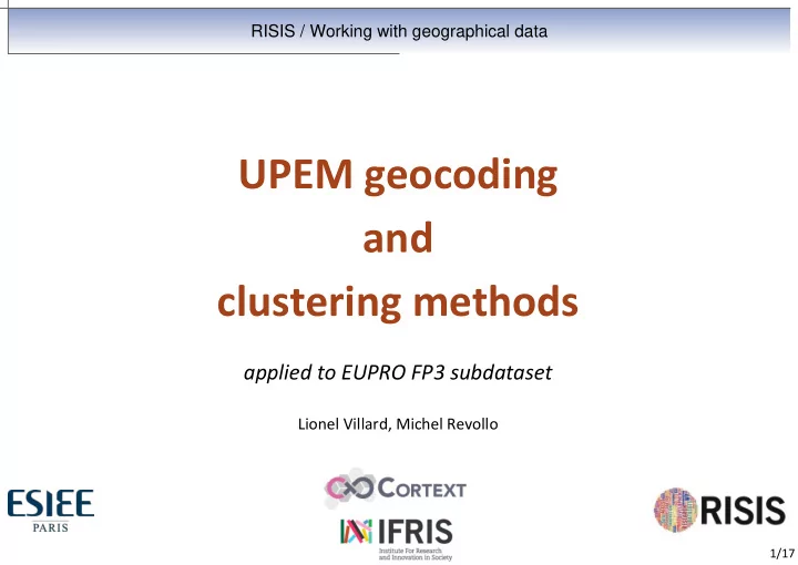 upem geocoding