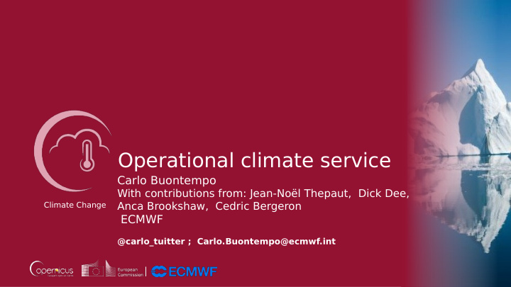 operational climate service
