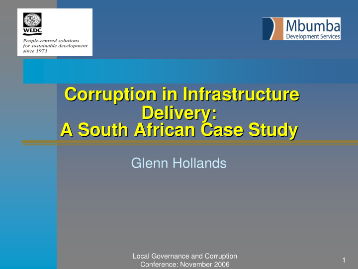 corruption in infrastructure corruption in infrastructure