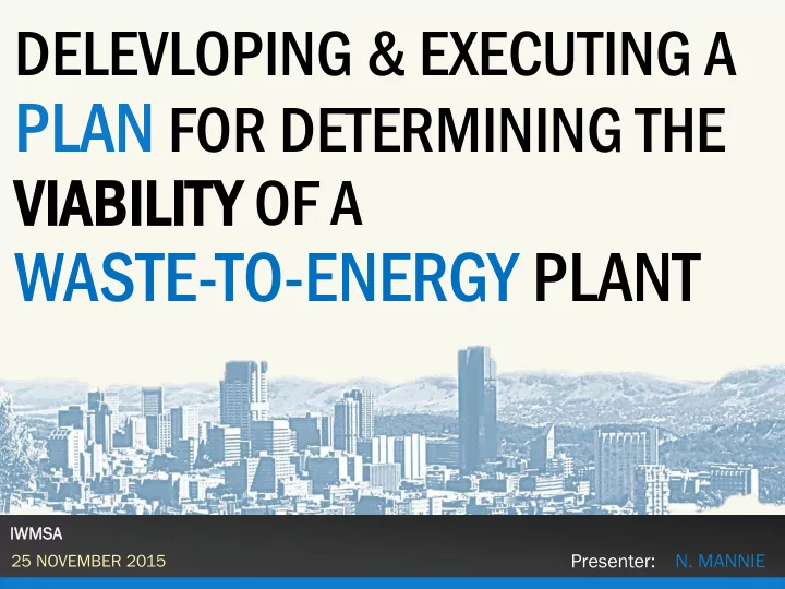 waste to energy plant