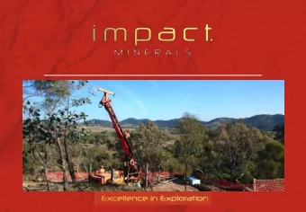 Introducing Impact Minerals (ASX:IPT)  Capital Structure  Listed on ASX  November 2006  Shares on