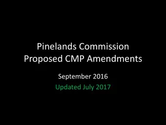 Proposed CMP Amendments  September 2016  Updated July 2017  Double fees for applications
