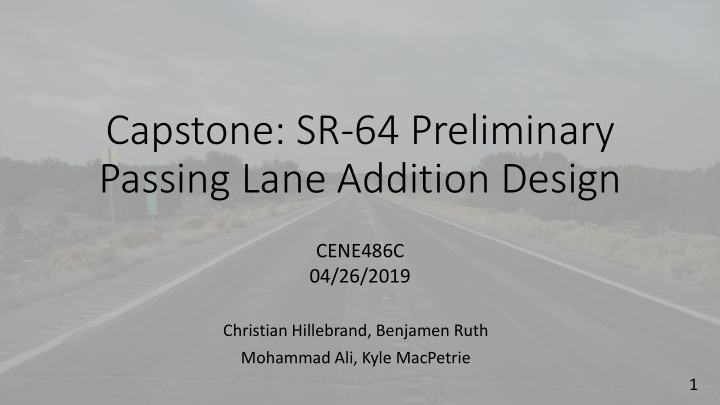 passing lane addition design