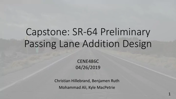 passing lane addition design