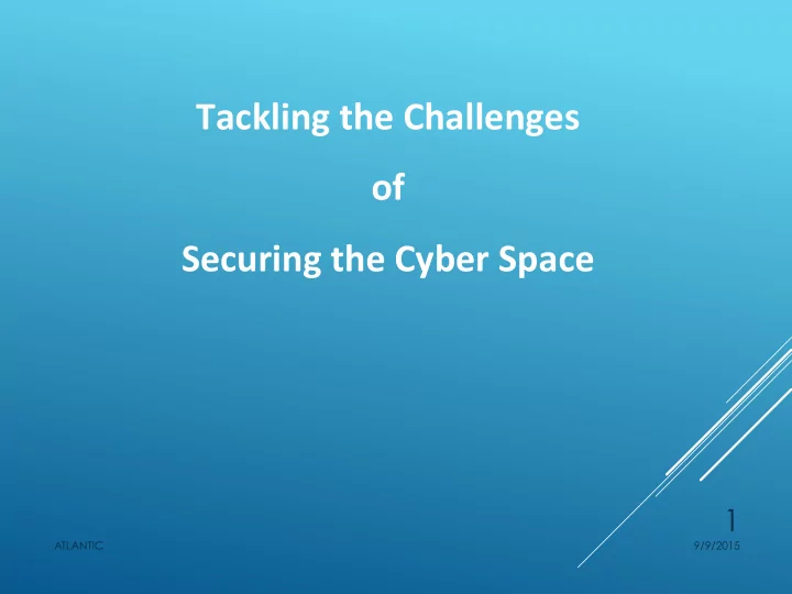 tackling the challenges