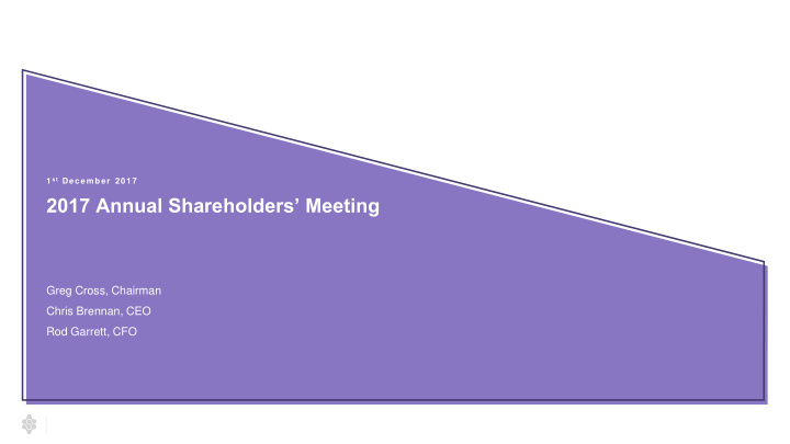 2017 annual shareholders meeting