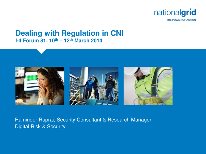 dealing with regulation in cni