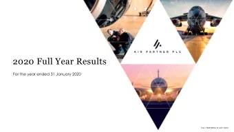 2020 Full Year Results  For the year ended 31 January 2020  FULL YEAR RESULTS MAY 2020  Disclaimer