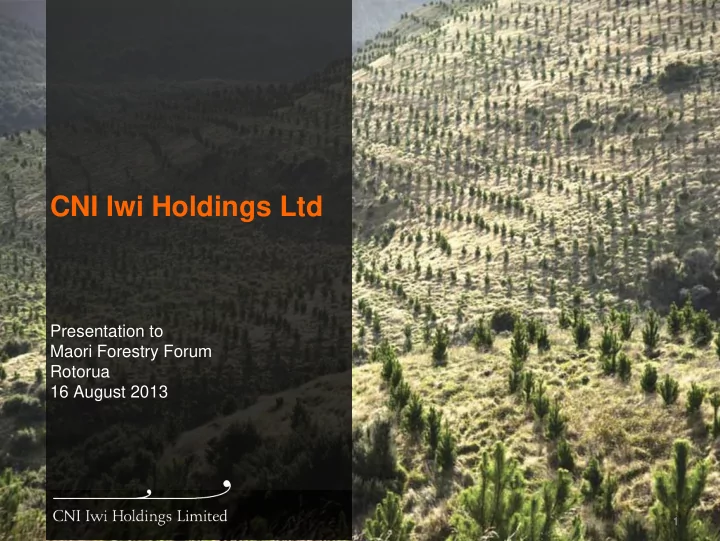 cni iwi holdings ltd