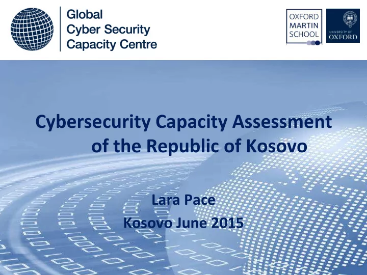 cybersecurity capacity assessment of the republic of