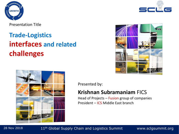 11 th global supply chain and logistics summit