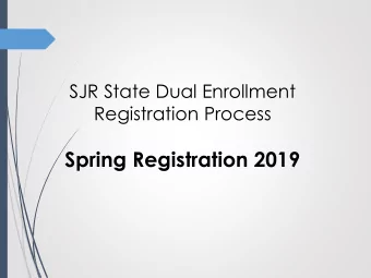 Spring Registration 2019  What are the qualifications to take  D.E. classes?  Be classified as a