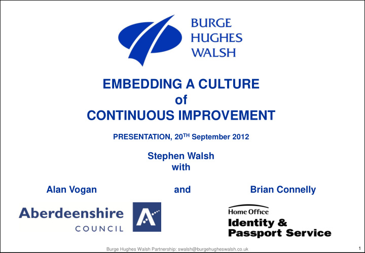 embedding a culture