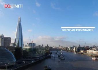 CORPORATE PRESENTATION  DISCLAIMER This presentation may contain forward - looking statements