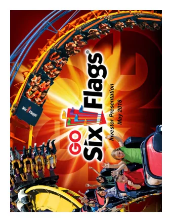 Investor Presentation  May 2016  May 2016  Disclaimer  Presentation is subject to safe harbor laws