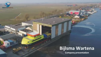 Bijlsma Wartena  Company presentation  Content  History of Bijlsma Wartena  About us  Projects