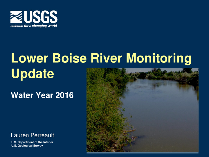 lower boise river monitoring